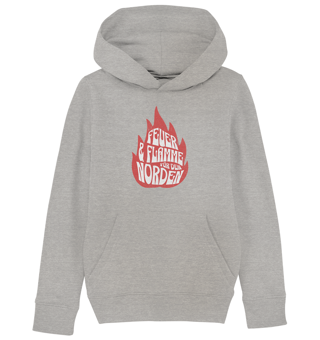 Feuer und Flamme für den Norden - Kinder Bio Hoodie - Kiebitzdelle