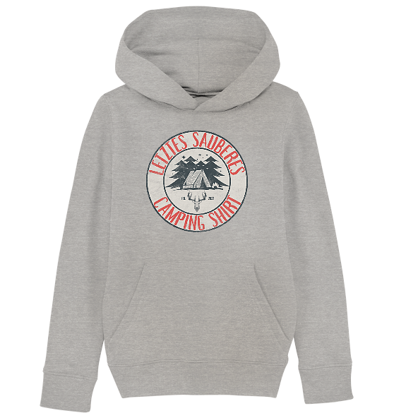 Letztes sauberes Camping Shirt - Kinder Bio Hoodie - Kiebitzdelle