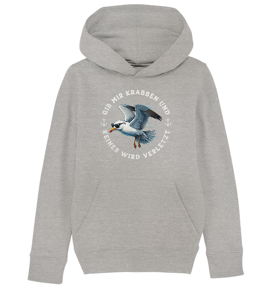 Gib mir Krabben und keiner wird verletzt - Kinder Bio Hoodie - Kiebitzdelle