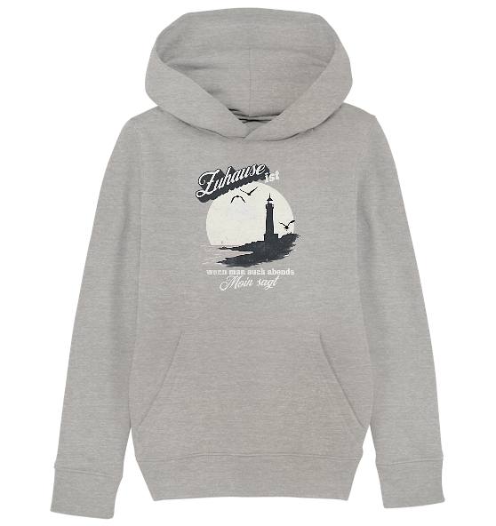 Moin Spruch Zuhause - Kinder Bio Hoodie - Kiebitzdelle