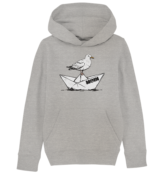 Papierschiff Möwe Moin - Kinder Bio Hoodie - Kiebitzdelle