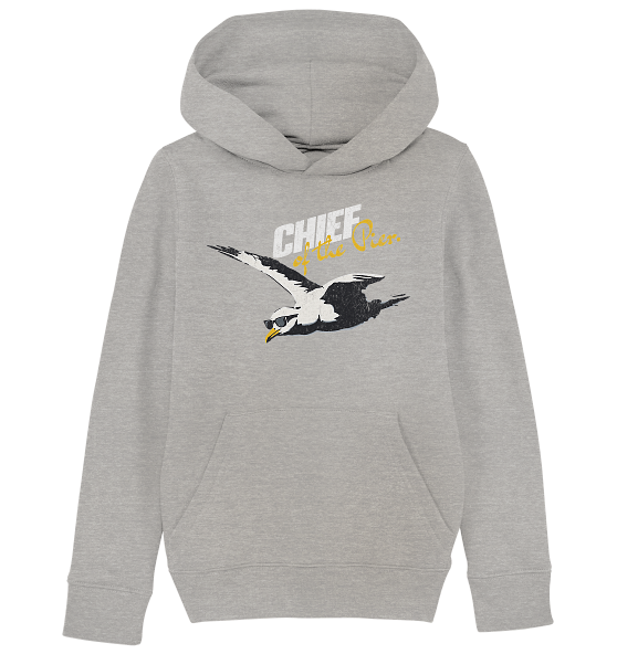 Chief of the Pier Chef Möwe mit Sonnenbrille - Kinder Bio Hoodie - Kiebitzdelle