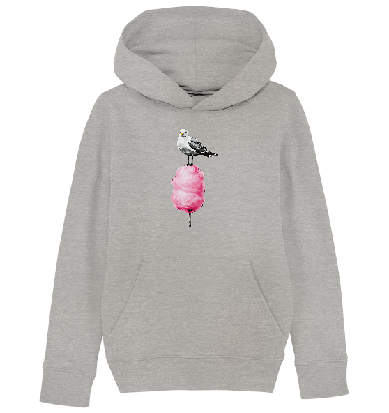 Möwe auf Zuckerwatte - Kinder Bio Hoodie - Kiebitzdelle