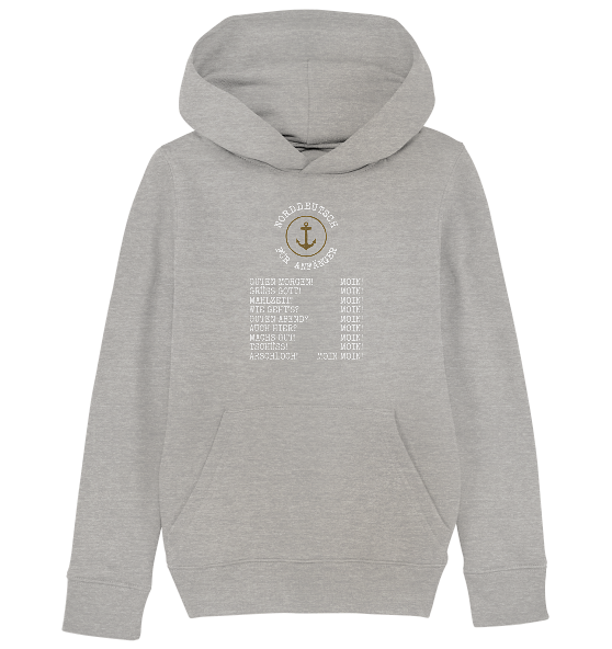 Norddeutsch für Anfänger - Kinder Bio Hoodie - Kiebitzdelle