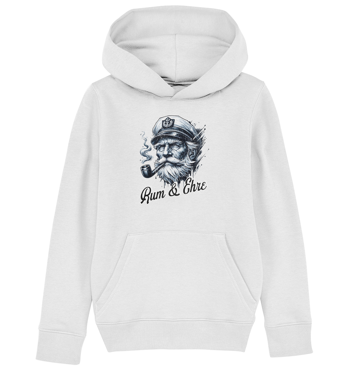 Rum und Ehre Kapitän - Kinder Bio Hoodie - Kiebitzdelle
