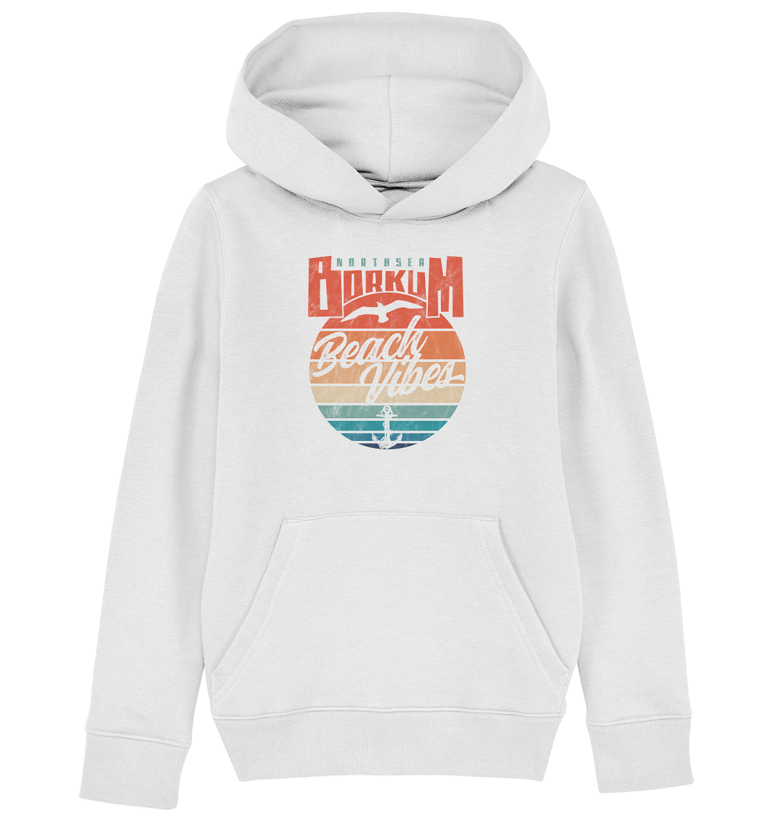 Borkum Beach Vibes - Kinder Bio Hoodie