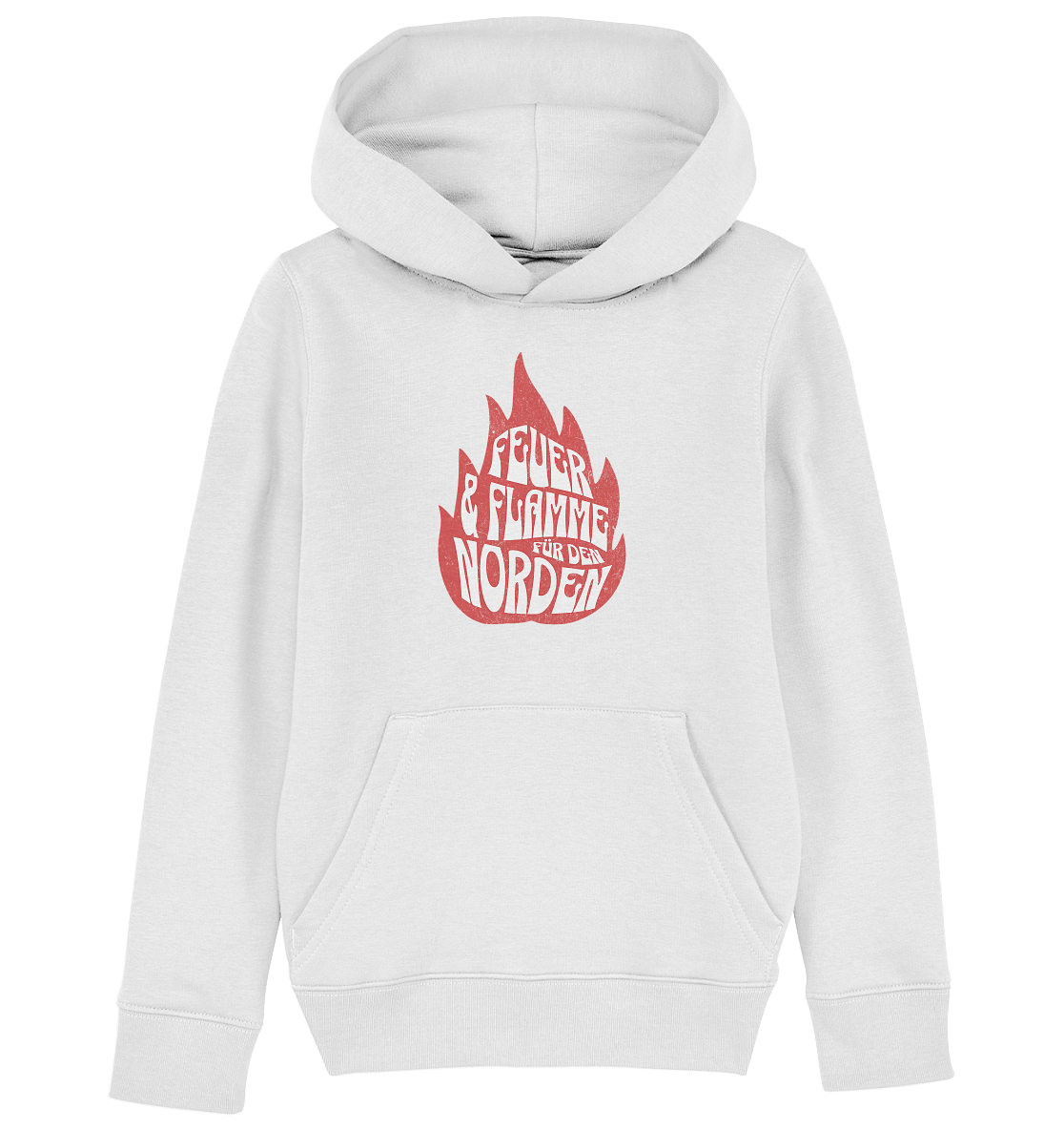 Feuer und Flamme für den Norden - Kinder Bio Hoodie - Kiebitzdelle