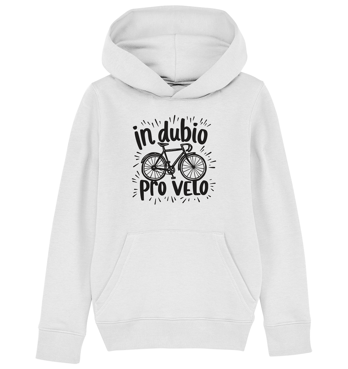 In dubio pro velo Fahrrad Spruch - Kinder Bio Hoodie - Kiebitzdelle