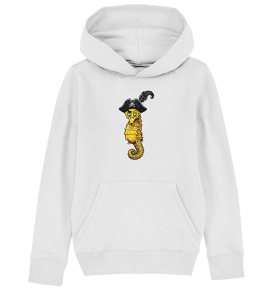 Seepferdchen Seeräuber Pirat - Kinder Bio Hoodie