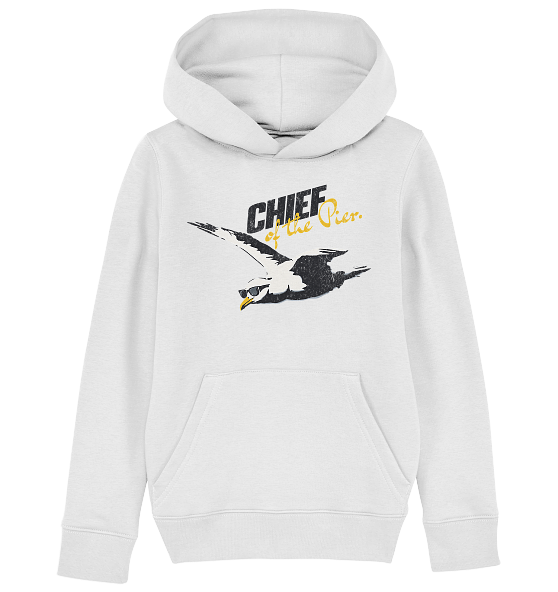 Chief of the Pier Chef Möwe mit Sonnenbrille - Kinder Bio Hoodie - Kiebitzdelle