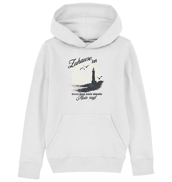 Moin Spruch Zuhause - Kinder Bio Hoodie - Kiebitzdelle