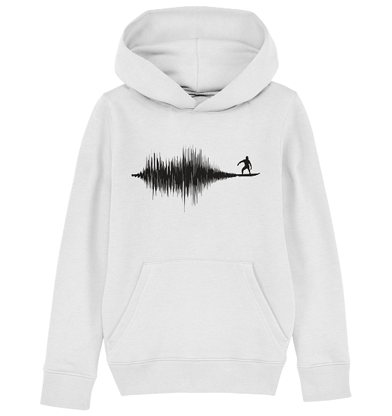 Soundwave Schallewelle Surfer Equilizer - Kinder Bio Hoodie - Kiebitzdelle