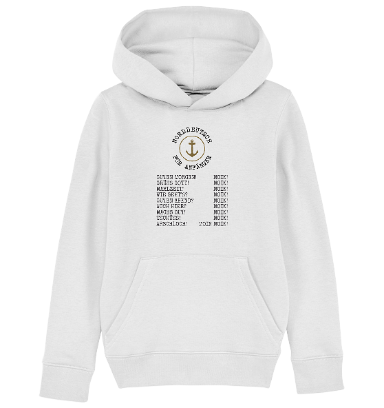 Norddeutsch für Anfänger - Kinder Bio Hoodie - Kiebitzdelle