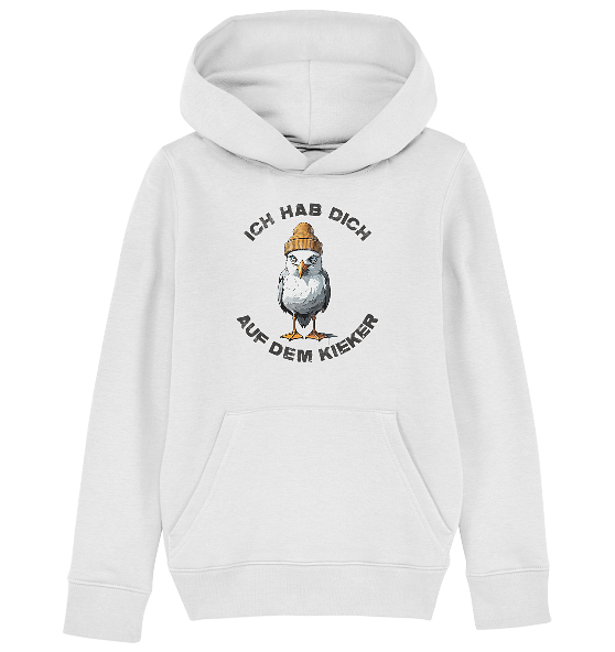 Ich hab Dich auf dem Kieker Möwe Spruch - Kinder Bio Hoodie - Kiebitzdelle