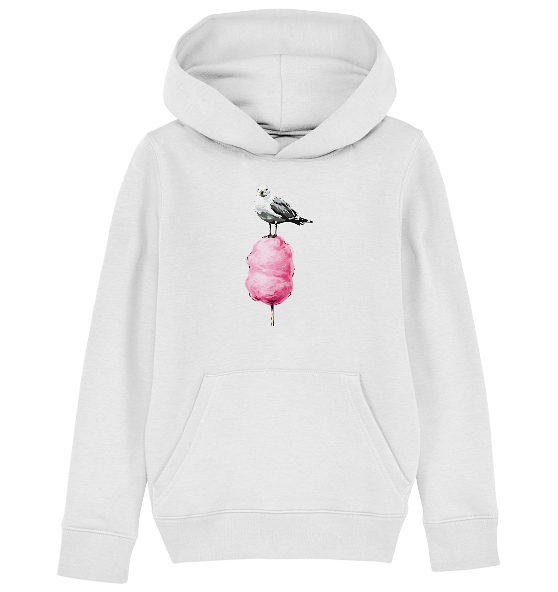 Möwe auf Zuckerwatte - Kinder Bio Hoodie