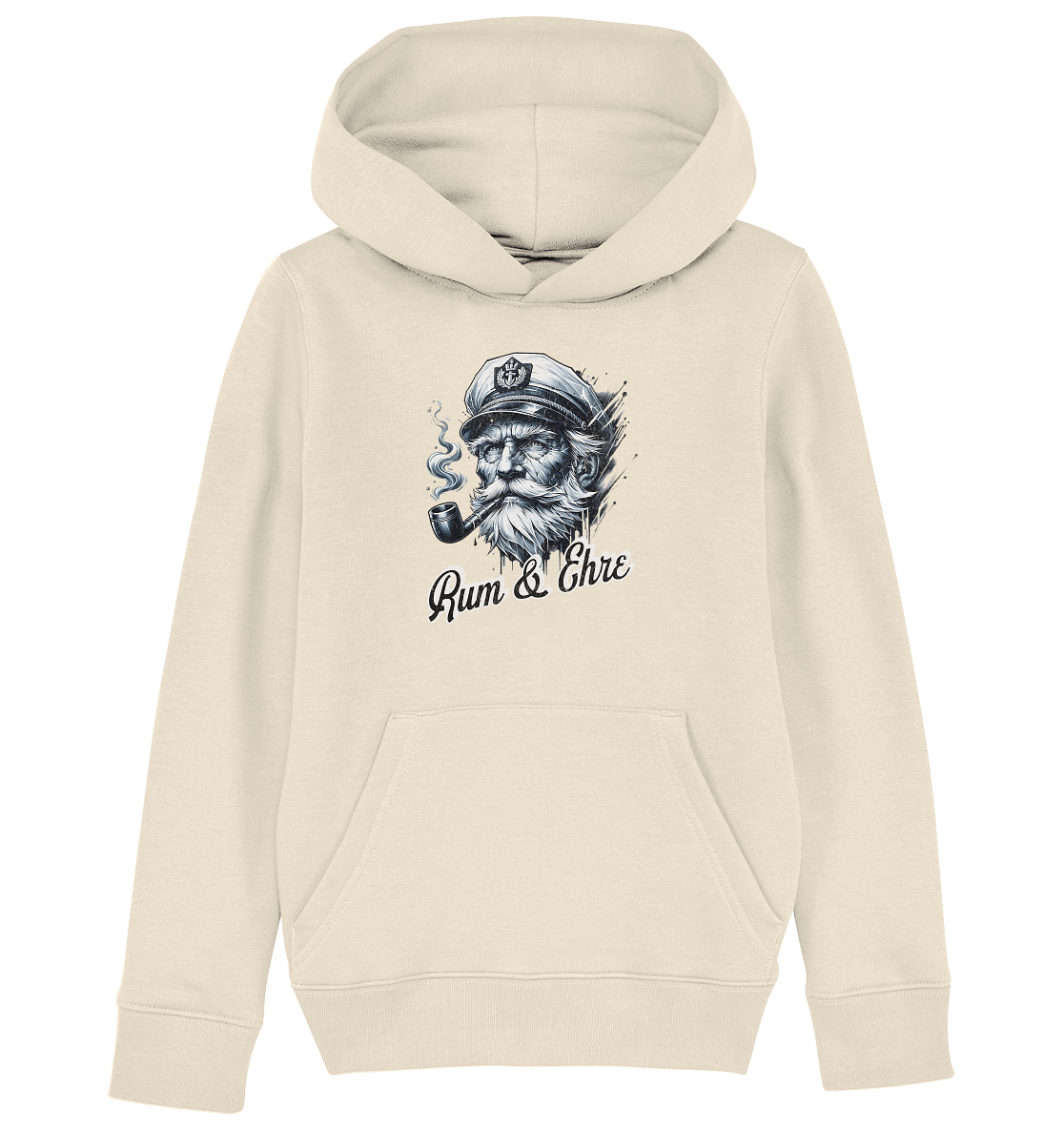 Rum und Ehre Kapitän - Kinder Bio Hoodie - Kiebitzdelle