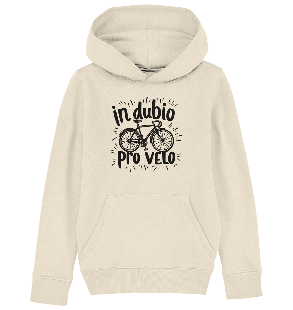 In dubio pro velo Fahrrad Spruch - Kinder Bio Hoodie - Kiebitzdelle