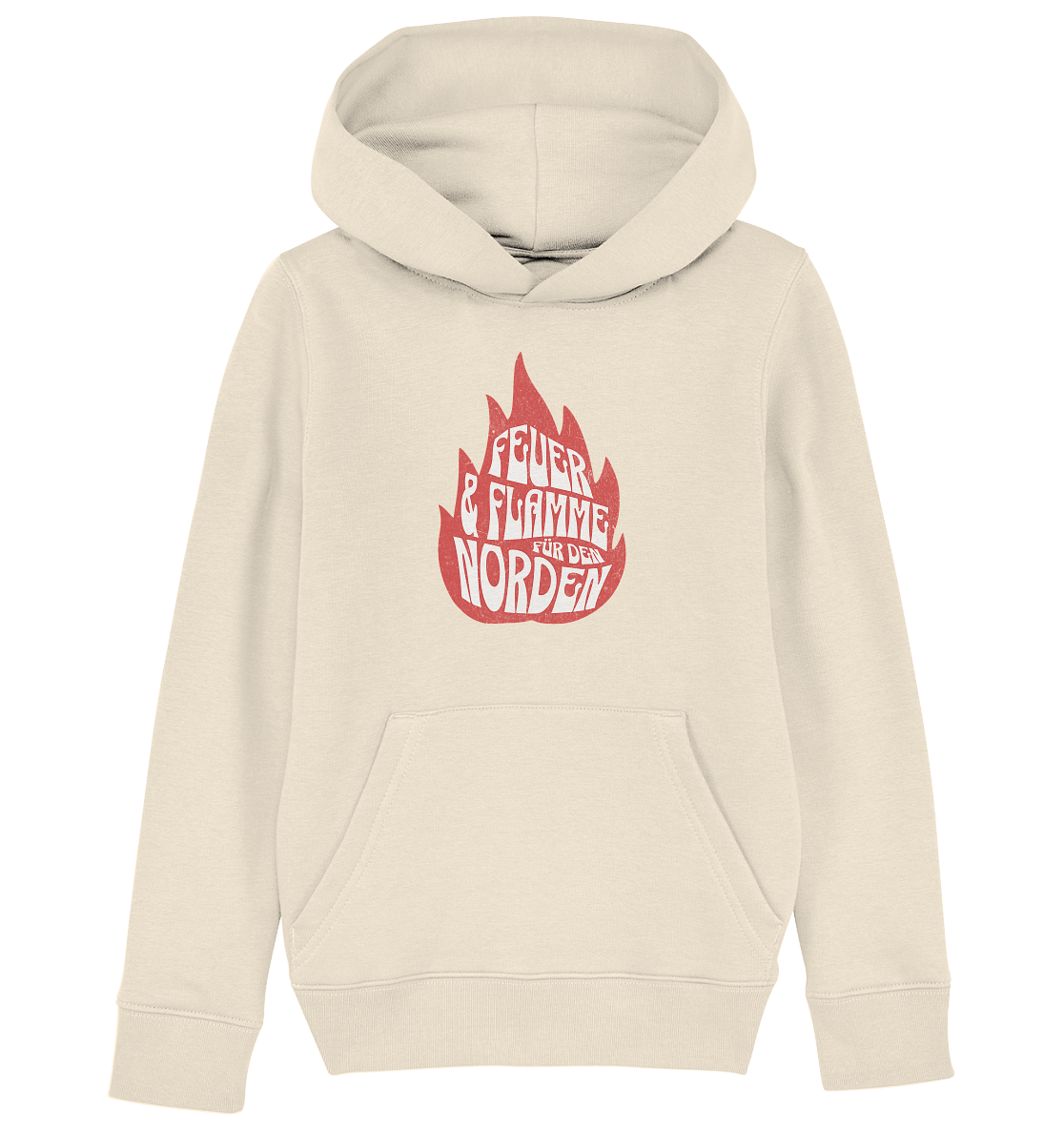 Feuer und Flamme für den Norden - Kinder Bio Hoodie - Kiebitzdelle