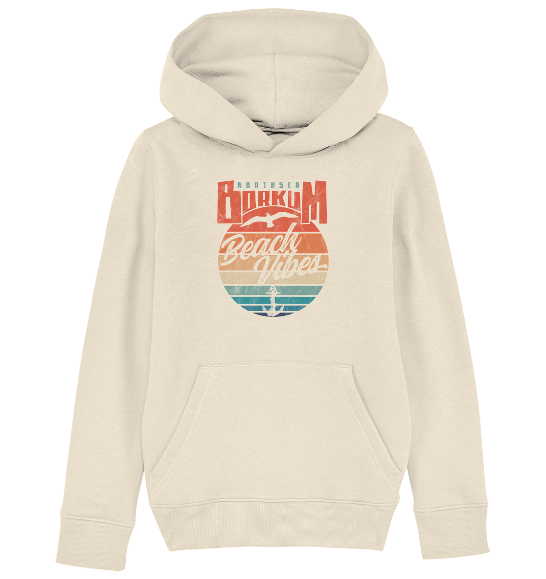 Borkum Beach Vibes - Kinder Bio Hoodie - Kiebitzdelle