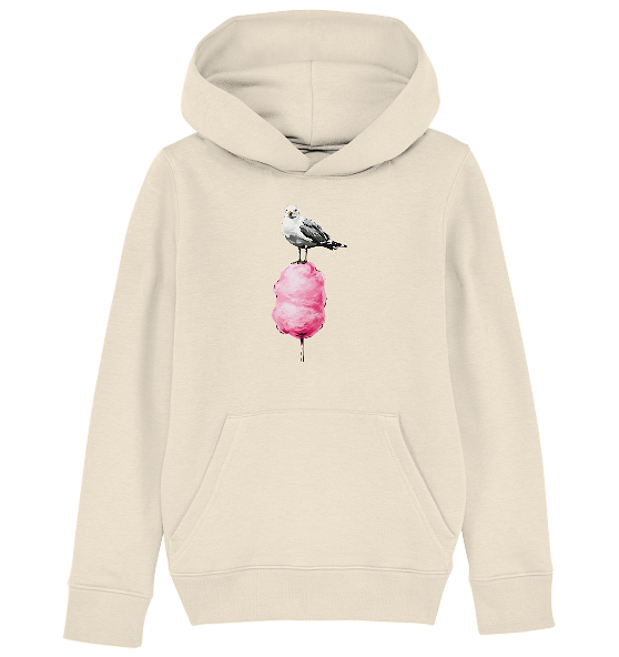 Möwe auf Zuckerwatte - Kinder Bio Hoodie