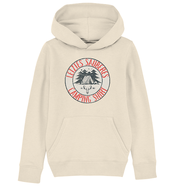 Letztes sauberes Camping Shirt - Kinder Bio Hoodie - Kiebitzdelle