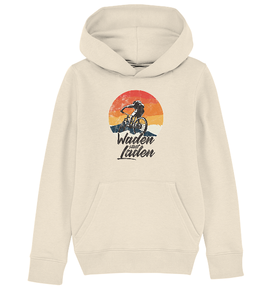 Waden statt Laden Fahrrad E-Bike Radtrikot - Kinder Bio Hoodie - Kiebitzdelle
