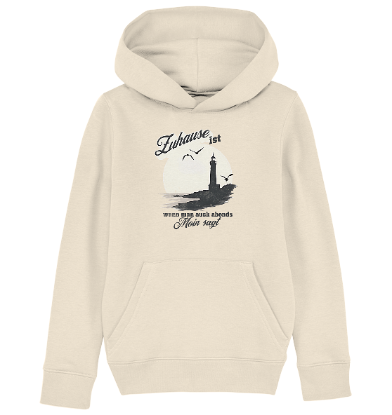 Moin Spruch Zuhause - Kinder Bio Hoodie - Kiebitzdelle