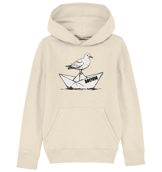 Papierschiff Möwe Moin - Kinder Bio Hoodie