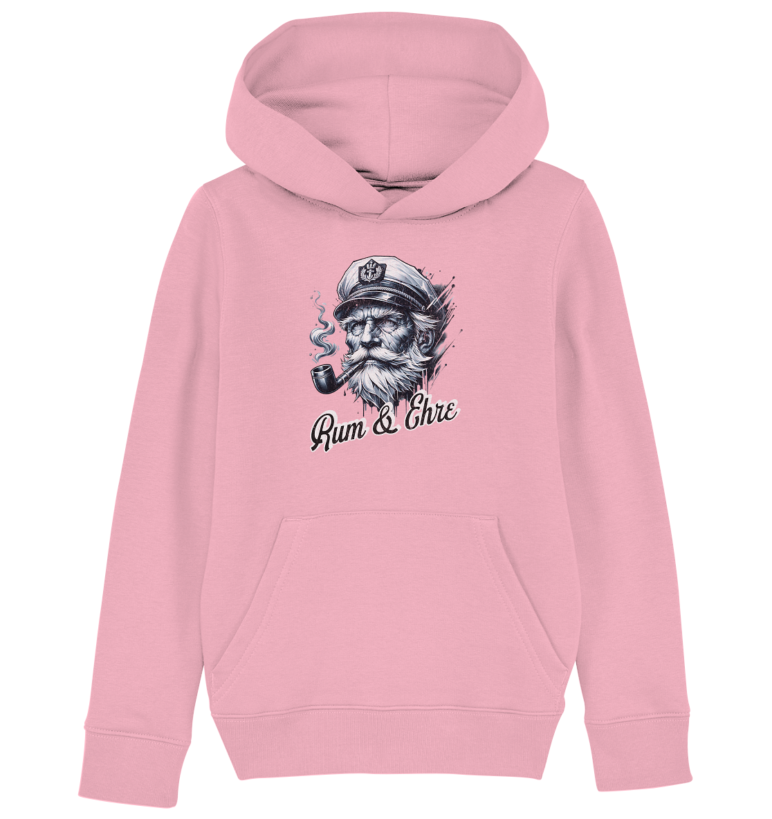 Rum und Ehre Kapitän - Kinder Bio Hoodie - Kiebitzdelle