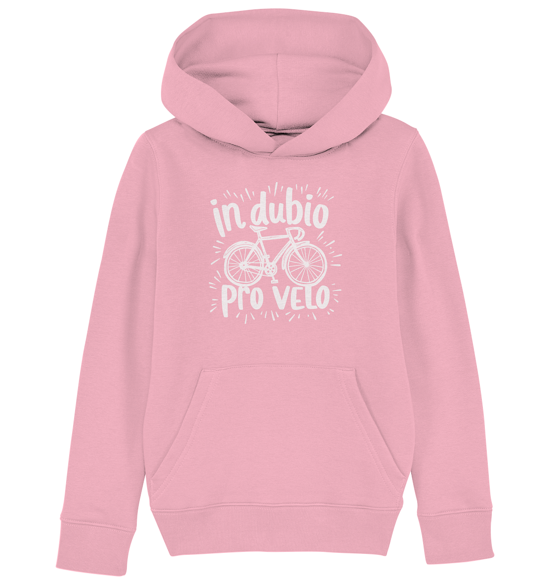 In dubio pro velo Fahrrad Spruch - Kinder Bio Hoodie