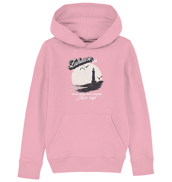 Moin Spruch Zuhause - Kinder Bio Hoodie - Kiebitzdelle