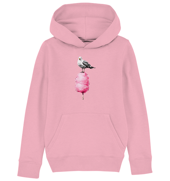 Möwe auf Zuckerwatte - Kinder Bio Hoodie - Kiebitzdelle