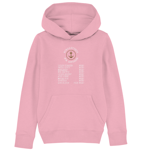Norddeutsch für Anfänger - Kinder Bio Hoodie - Kiebitzdelle