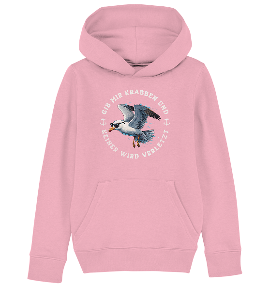 Gib mir Krabben und keiner wird verletzt - Kinder Bio Hoodie - Kiebitzdelle