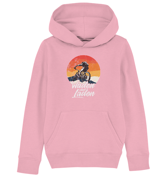 Waden statt Laden Fahrrad E-Bike Radtrikot - Kinder Bio Hoodie - Kiebitzdelle