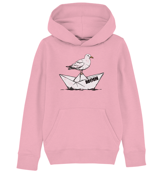 Papierschiff Möwe Moin - Kinder Bio Hoodie - Kiebitzdelle