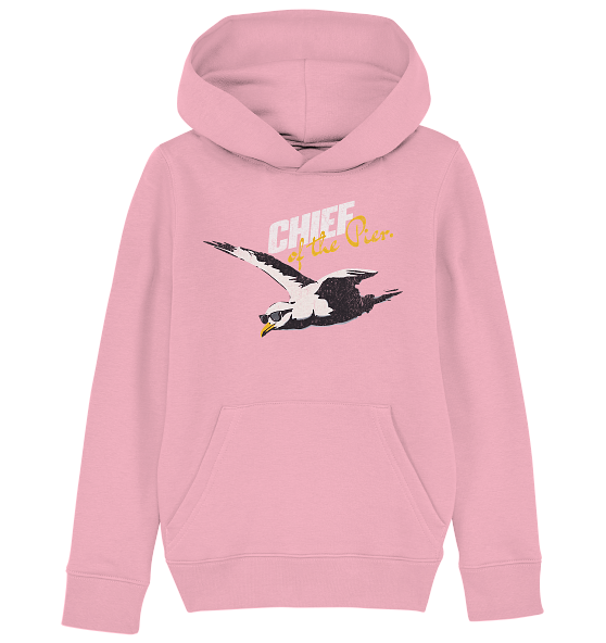 Chief of the Pier Chef Möwe mit Sonnenbrille - Kinder Bio Hoodie - Kiebitzdelle