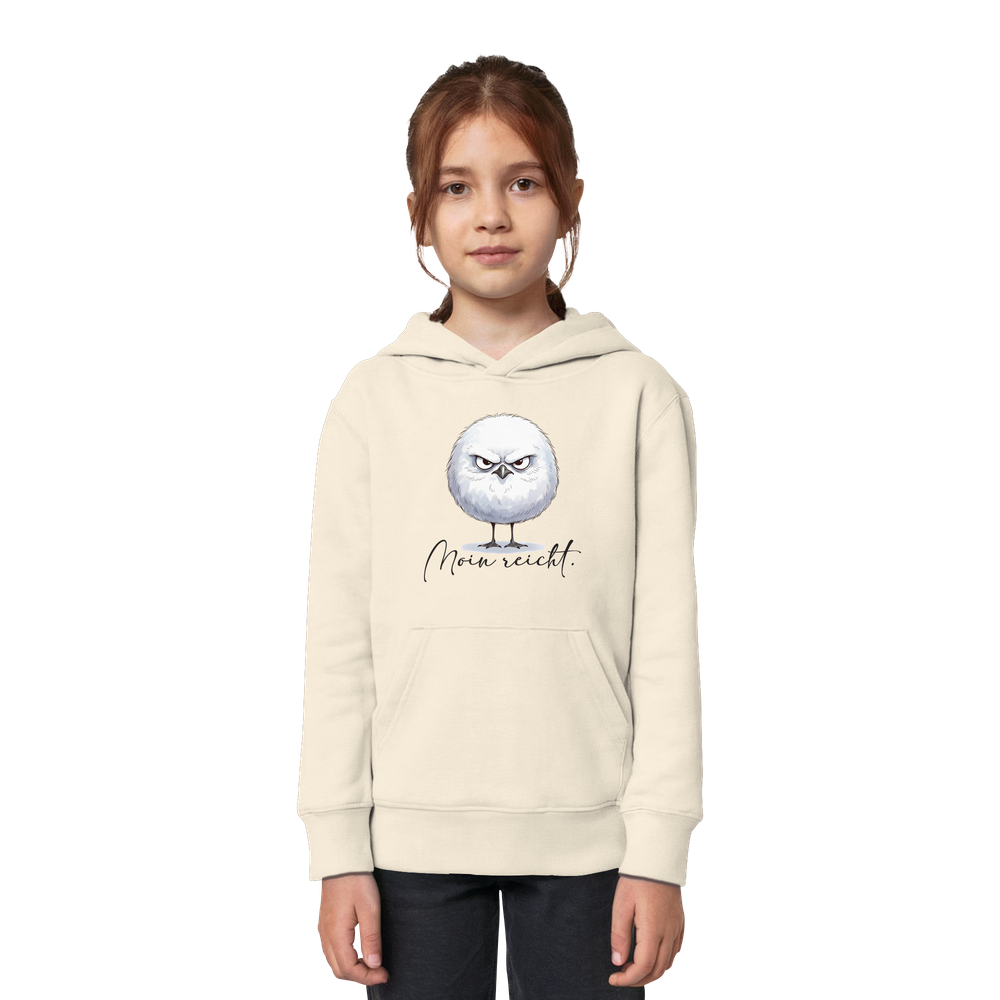 Moin reicht - Grimmige runde Möwe - Kids Organic Hoodie