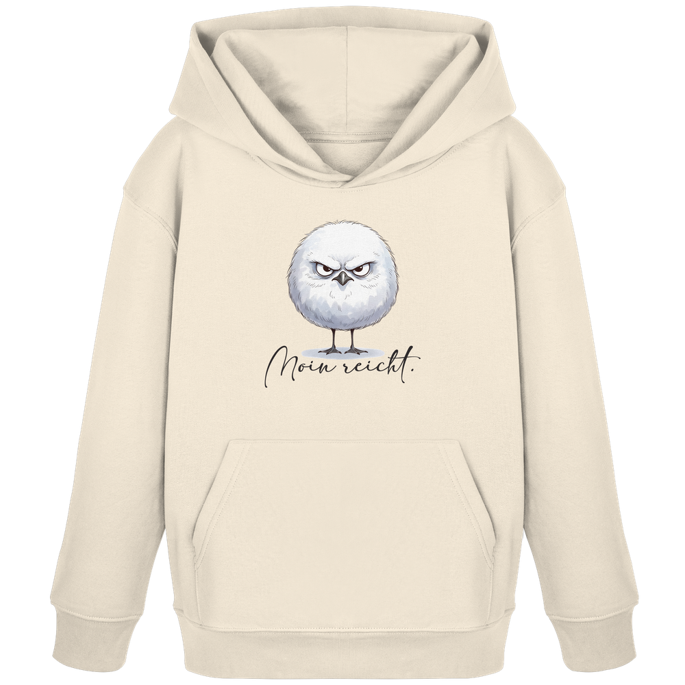 Moin reicht - Grimmige runde Möwe - Kids Organic Hoodie