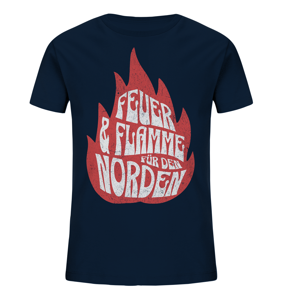 Feuer und Flamme für den Norden - Kinder Bio Shirt