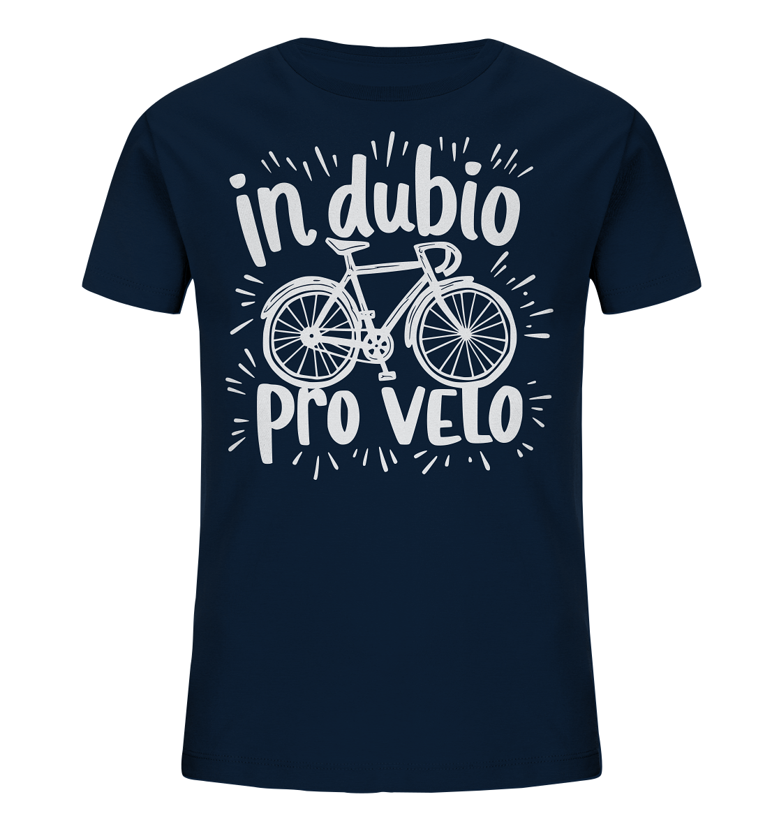 In dubio pro velo Fahrrad Spruch - Kinder Bio Shirt