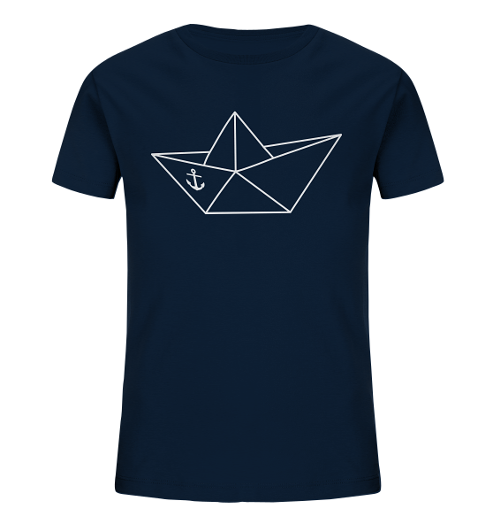 Papierschiff Papierboot Origami - Kinder Bio Shirt - Kiebitzdelle
