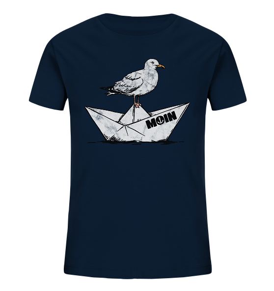 Papierschiff Möwe Moin - Kinder Bio Shirt - Kiebitzdelle