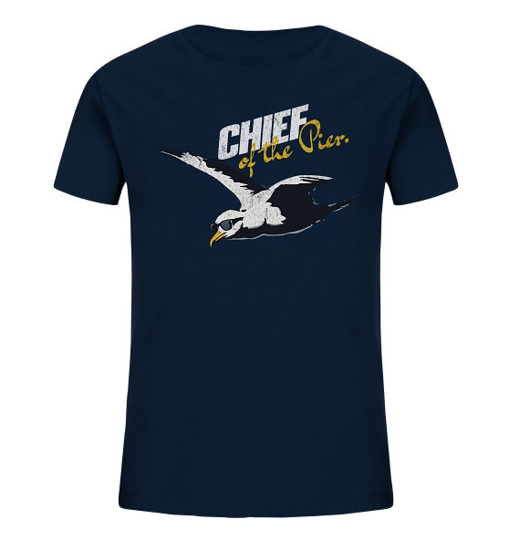 Chief of the Pier Chef Möwe mit Sonnenbrille - Kinder Bio Shirt - Kiebitzdelle