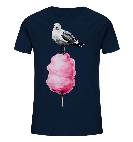 Möwe auf Zuckerwatte - Kinder Bio Shirt