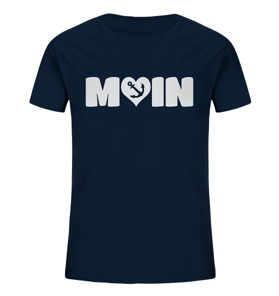 Moin Spruch mit Herz Anker - Kinder Bio Shirt