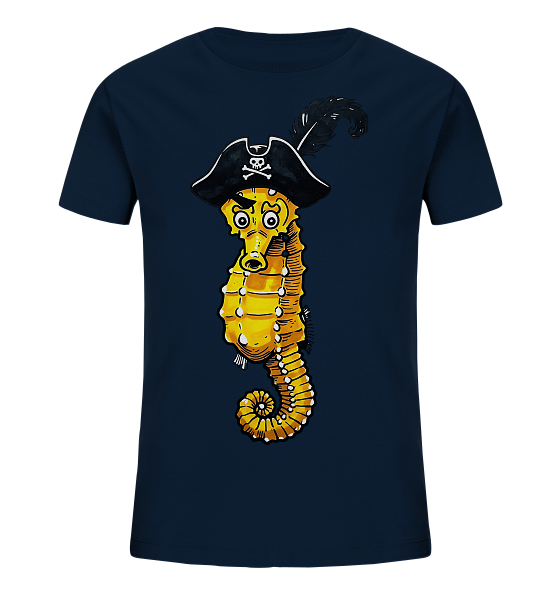 Seepferdchen Seeräuber Pirat - Kinder Bio Shirt - Kiebitzdelle