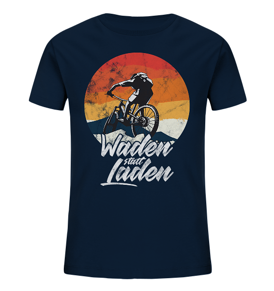 Waden statt Laden Fahrrad E-Bike Radtrikot - Kinder Bio Shirt - Kiebitzdelle