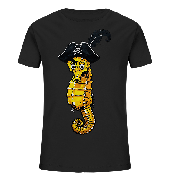 Seepferdchen Seeräuber Pirat - Kinder Bio Shirt - Kiebitzdelle