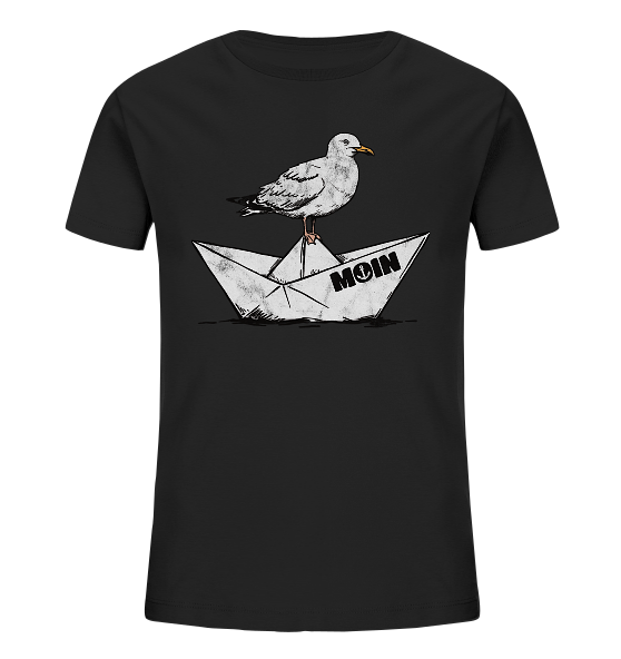 Papierschiff Möwe Moin - Kinder Bio Shirt - Kiebitzdelle
